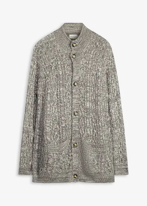 Cardigan in filato grosso con colletto dritto, bonprix