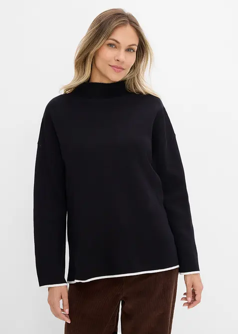 Maglione double-face in filato fine, bonprix