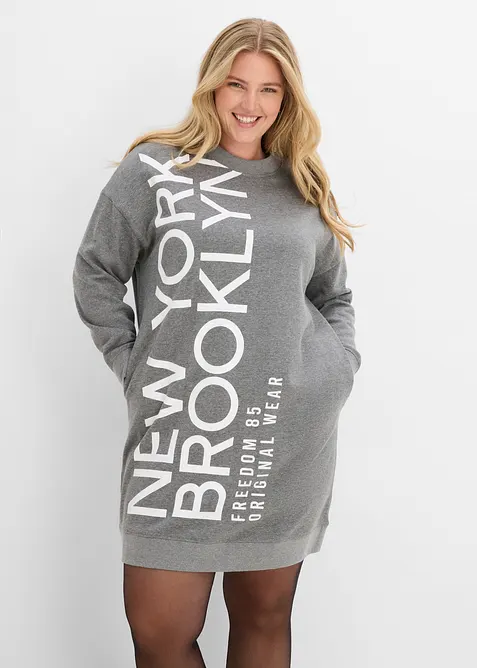 Abito oversize in morbida felpa di misto cotone, bonprix