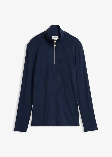 Maglia a costine in misto viscosa morbido, bonprix
