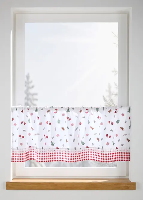 Tenda a vetro in cotone biologico con pizzo, bonprix
