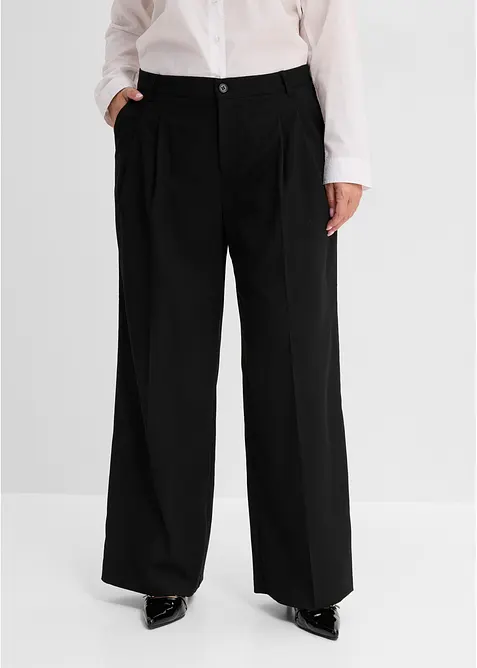 Pantaloni a palazzo con pinces, bonprix