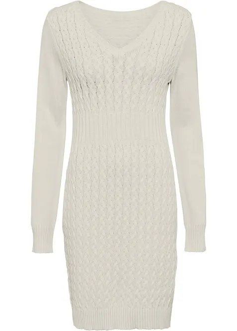 Abito in maglia a trecce, bonprix