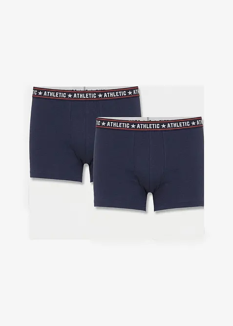 Boxer aderenti in lunghezza midi con cotone (pacco da 2), bonprix