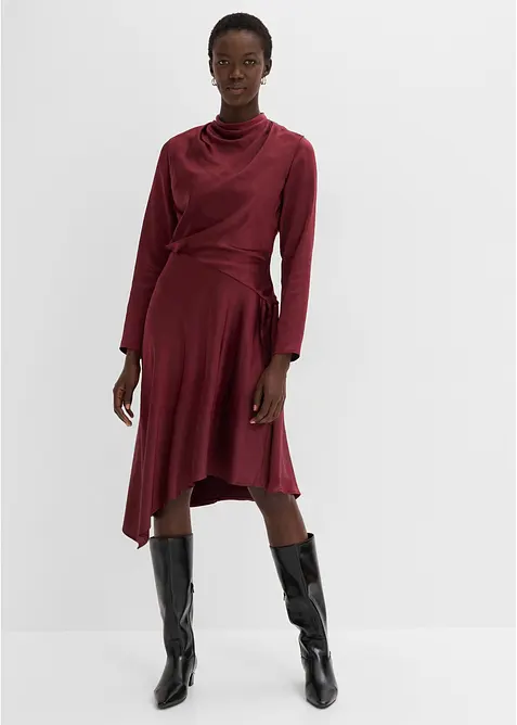 Abito midi in satin, bonprix