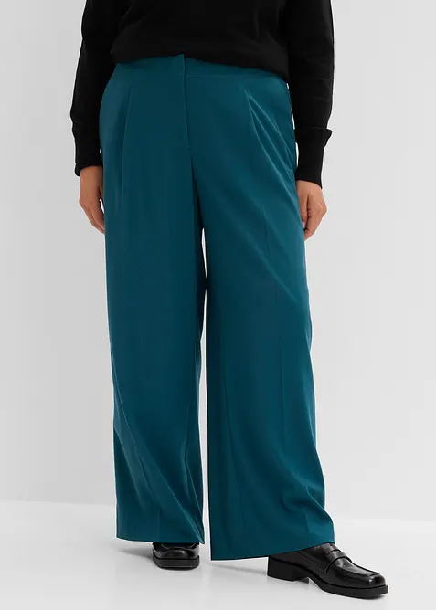 Pantaloni a palazzo in misto viscosa fluido, bonprix