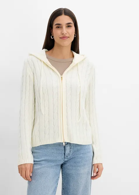 Cardigan con lavorazione a trecce, bonprix