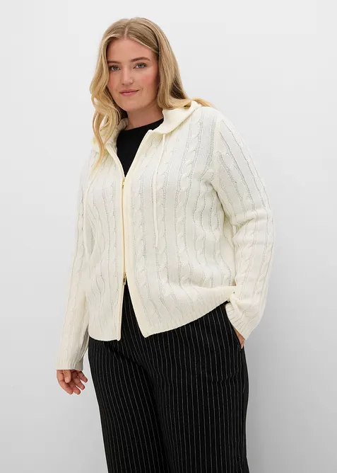 Cardigan con lavorazione a trecce, bonprix