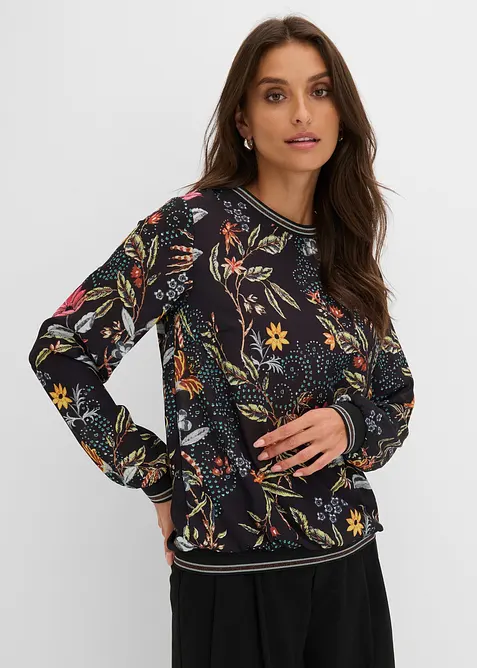 Blusa con scollo rotondo, bonprix