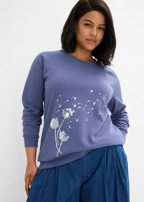 Felpa in misto cotone, bonprix
