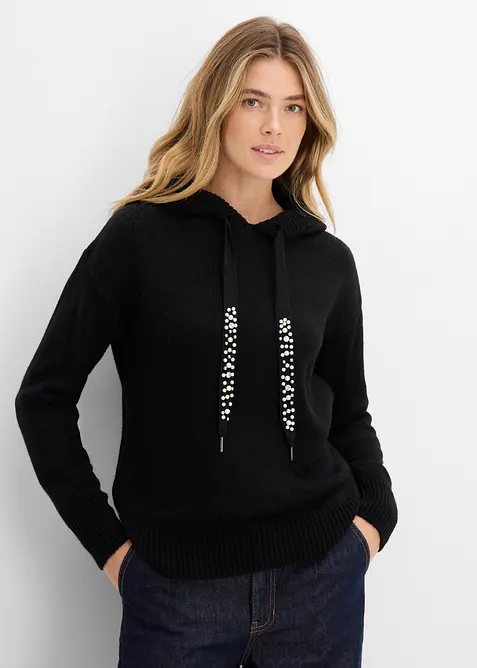 Maglione con cappuccio, bonprix