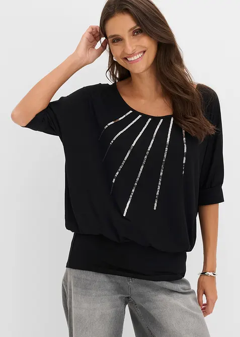 Maglia fluente in misto viscosa, bonprix