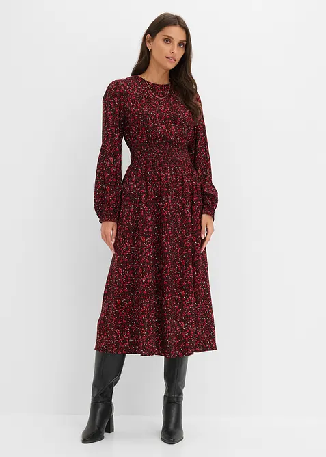Abito midi a fiori, bonprix