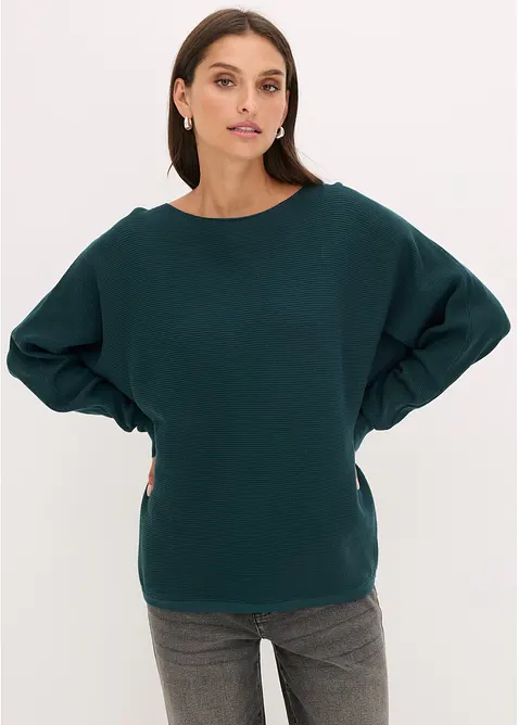 Maglione oversize con maniche a pipistrello, bonprix
