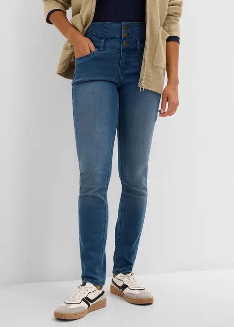 Jeans termici modellanti skinny, vita alta, bonprix
