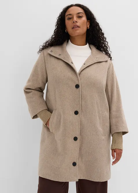 Cappotto corto in simil lana, bonprix
