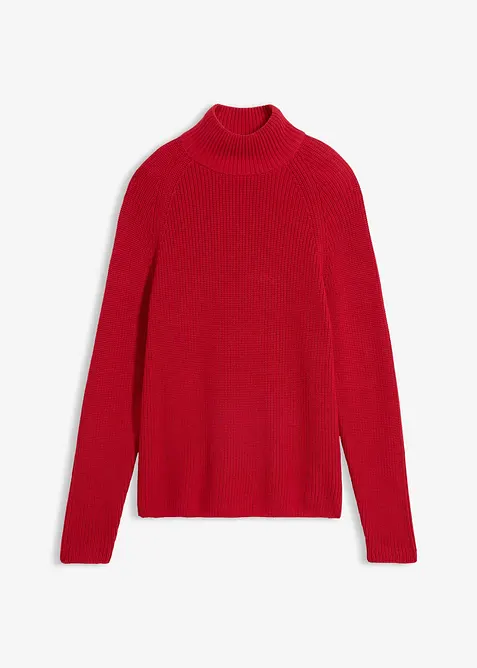 Maglione in maglia a coste di puro cotone biologico, bonprix