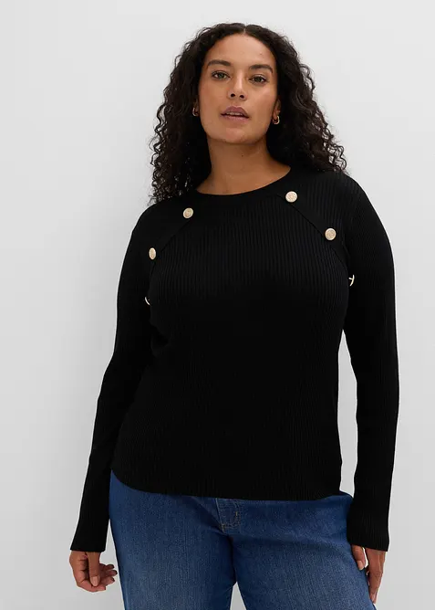 Maglione in filato fine misto viscosa, bonprix