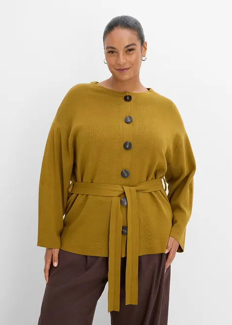 Cardigan in fine misto viscosa, bonprix