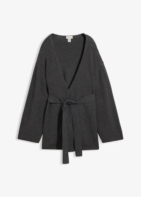 Cardigan con cintura da annodare, bonprix