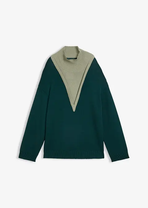 Maglione a collo alto in morbido misto viscosa, bonprix