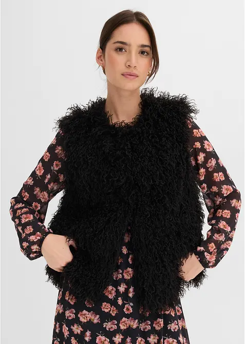Gilet in ecopelliccia con tasche laterali, bonprix
