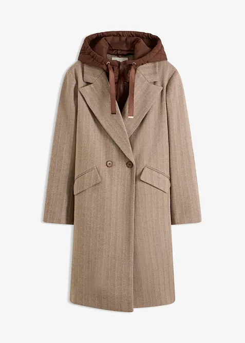 Cappotto corto con inserto trapuntato staccabile, bonprix