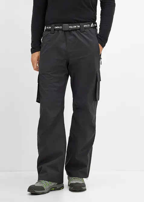 Pantaloni cargo da neve foderati in pile, termici e impermeabili, bonprix