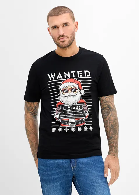 T-shirt natalizia in puro cotone biologico, bonprix