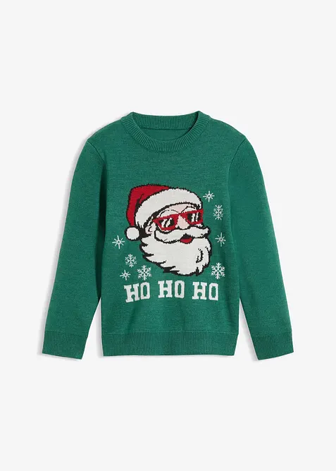 Maglione in filato fine con motivo natalizio, bonprix
