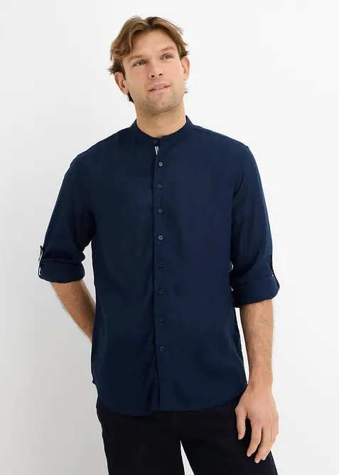 Camicia a maniche lunghe in misto lino fresco, bonprix