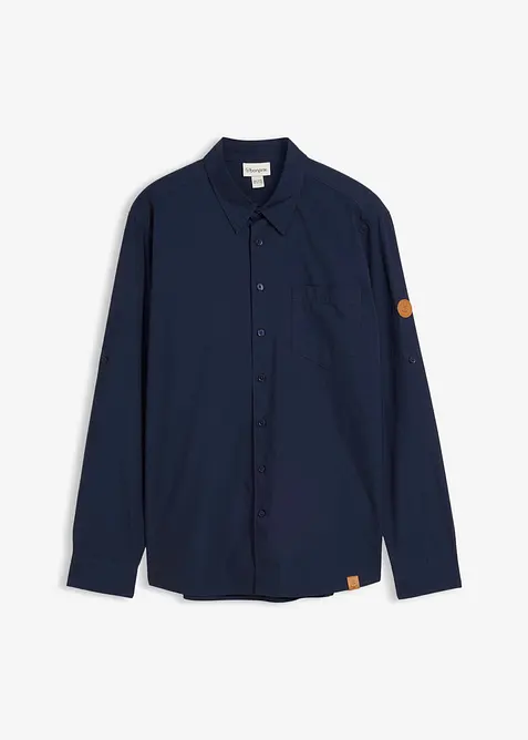 Camicia a maniche lunghe in popeline di cotone biologico, regular fit, bonprix