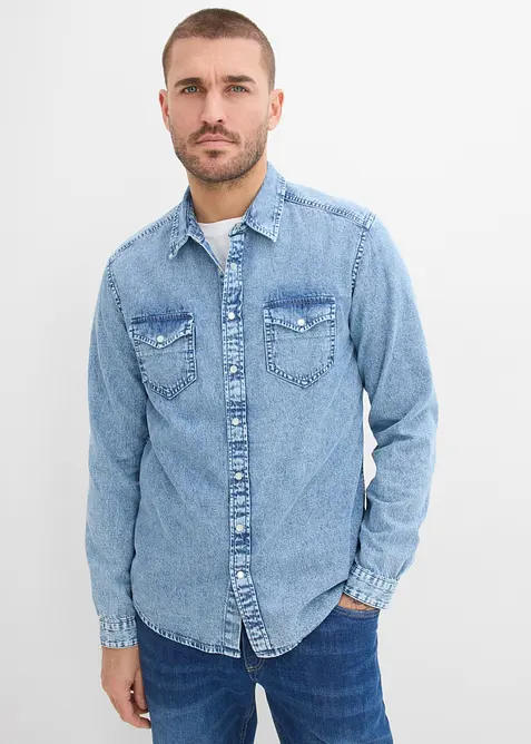 Camicia a maniche lunghe in puro cotone biologico, bonprix