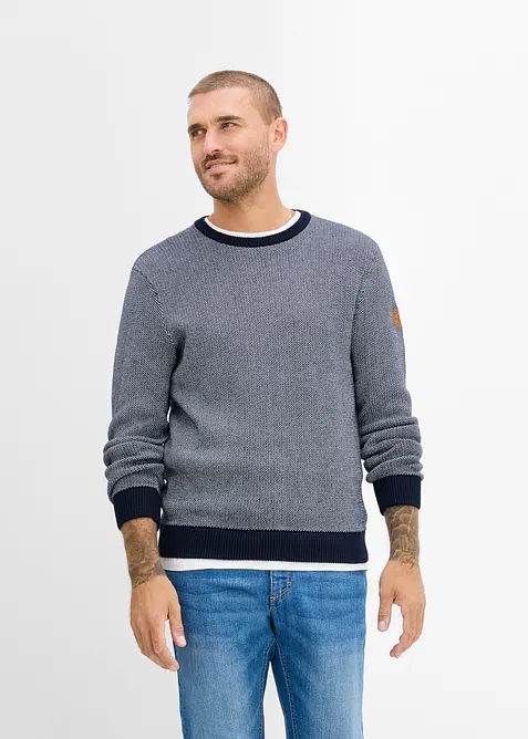 Maglione in  filato grosso di puro cotone, bonprix