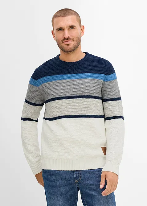 Maglione in  filato grosso di puro cotone, bonprix