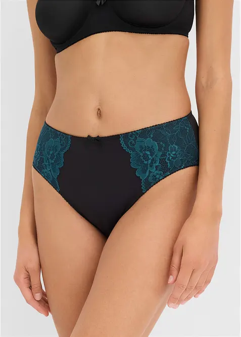 Slip alto in microfibra con pizzo (pacco da 3), bonprix