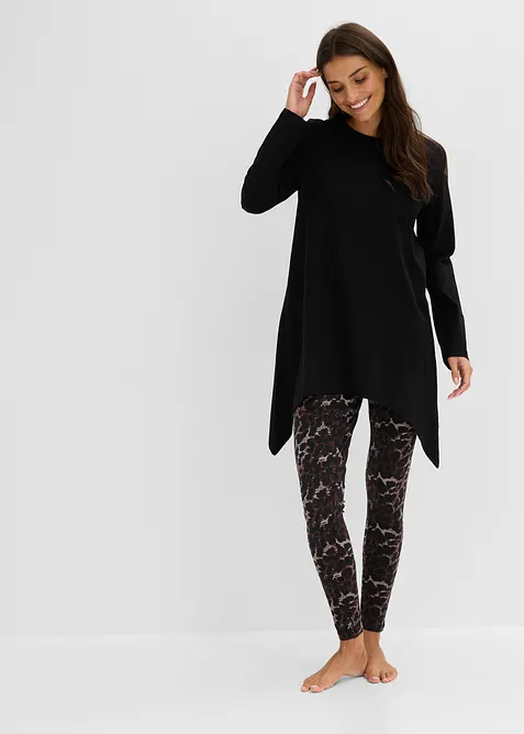 Pigiama con leggings in misto cotone, bonprix