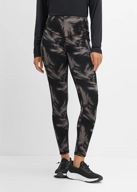 Leggings sportivi termici con tasca portacellulare, asciugatura rapida, bonprix