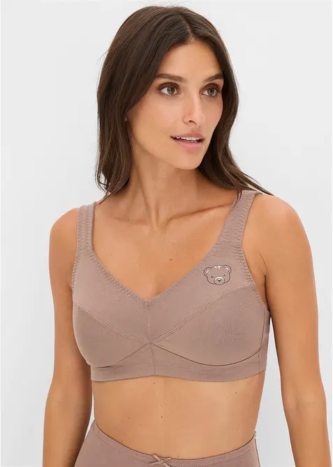 Reggiseno senza ferretto  con cotone biologico (pacco da 2), bonprix