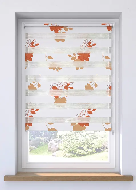 Tenda a rullo doppia in fantasia floreale, bonprix