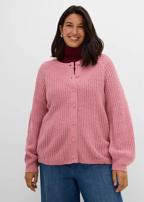 Cardigan in filato grosso con maniche raglan, bonprix