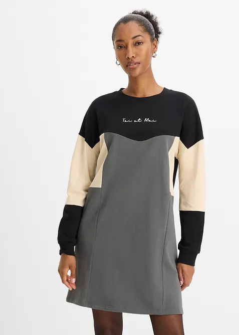 Abito in felpa di puro cotone, bonprix