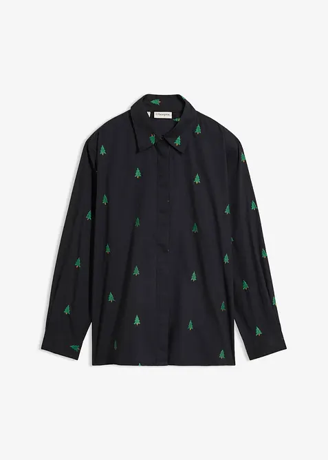 Camicia in puro cotone biologico con ricamo, bonprix