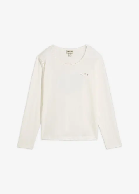 Maglia a maniche lunghe in puro cotone biologico, bonprix