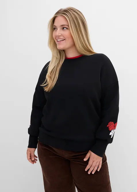 Felpa in misto cotone, bonprix