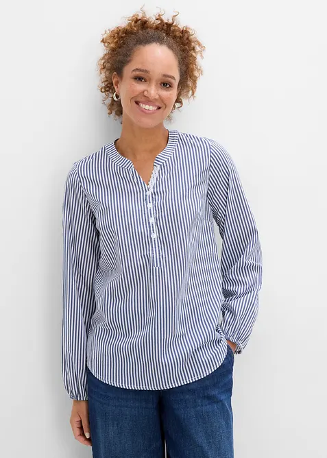 Tunica in puro cotone con guarnizione in pizzo, bonprix
