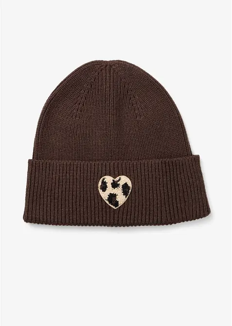 Berretto con cuore leopardato, bonprix