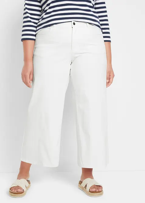 Jeans culotte a vita media (pacco da 2), bonprix