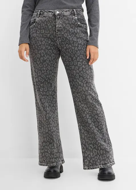 Jeans straight, vita alta, bonprix