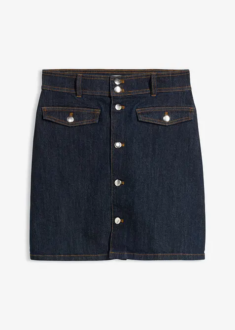 Gonna di jeans con bottoni, bonprix